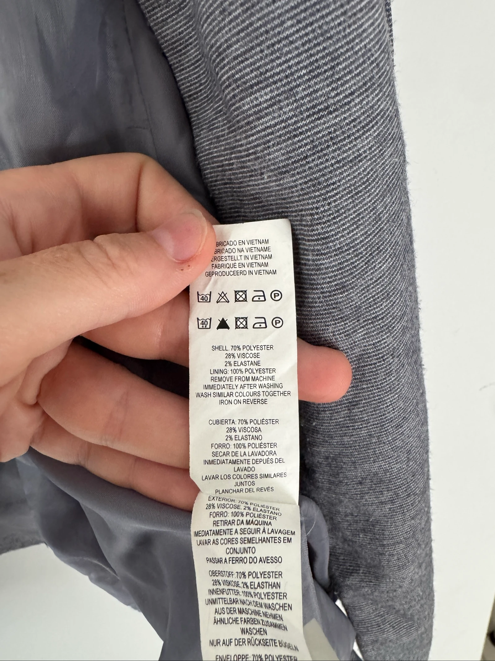 Blazer ou Casaco leve longo sem mangas Atmosphere cinza com riscas finas - Tamanho 36 – photo 4